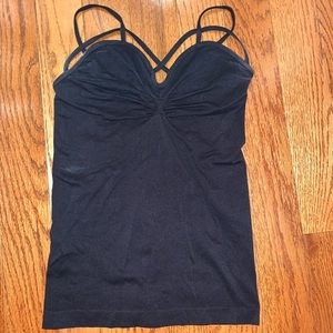 Black Criss Cross Cami Tank Top